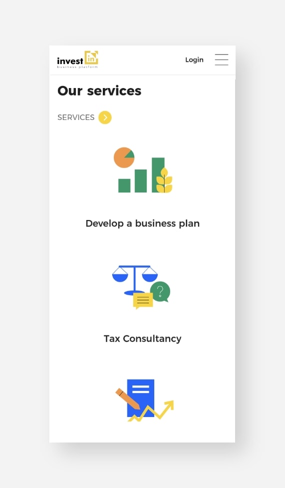 Concept portfolio InvestIN mobile 3