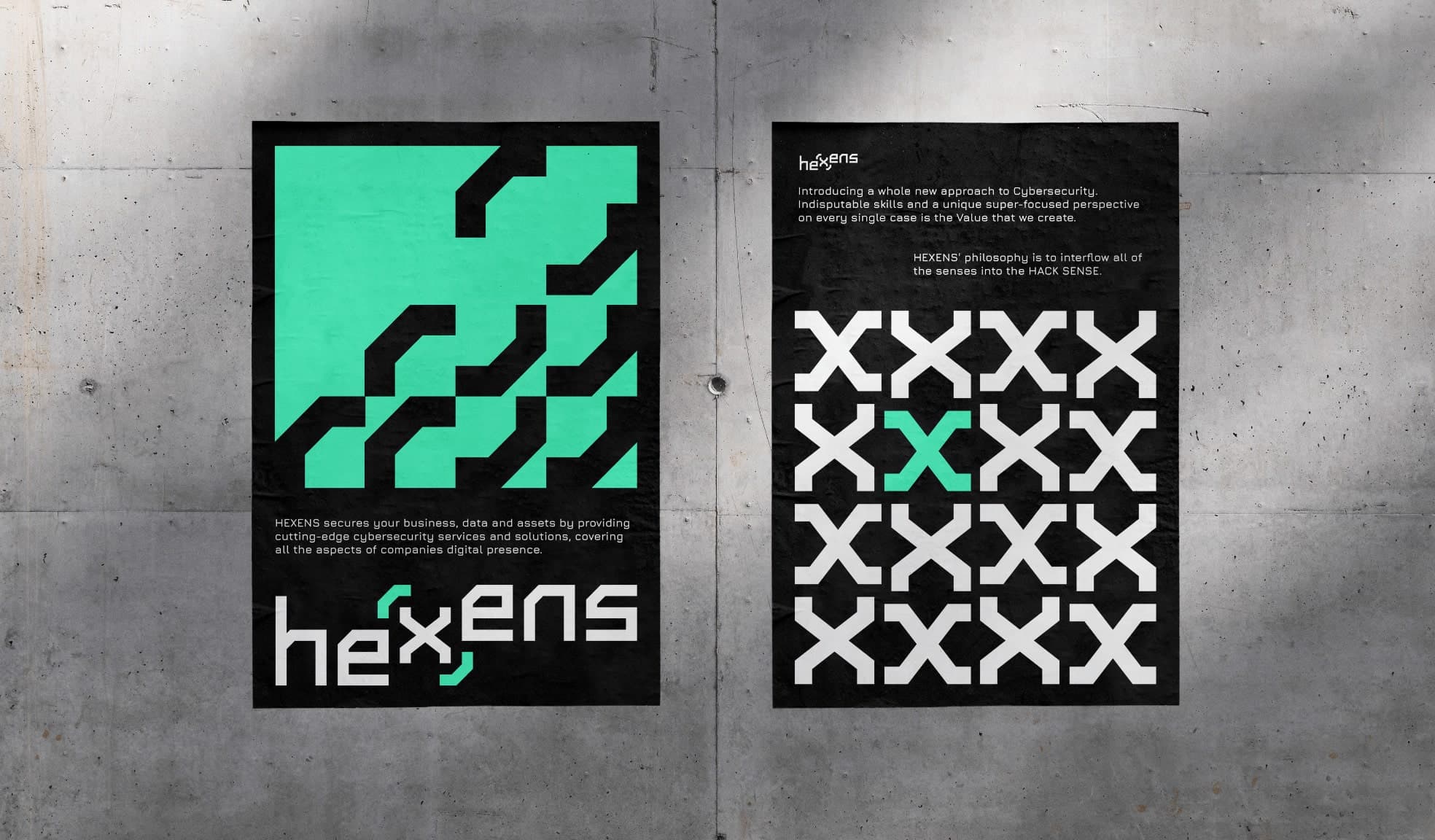 Concept Portfolio hexens branding posters