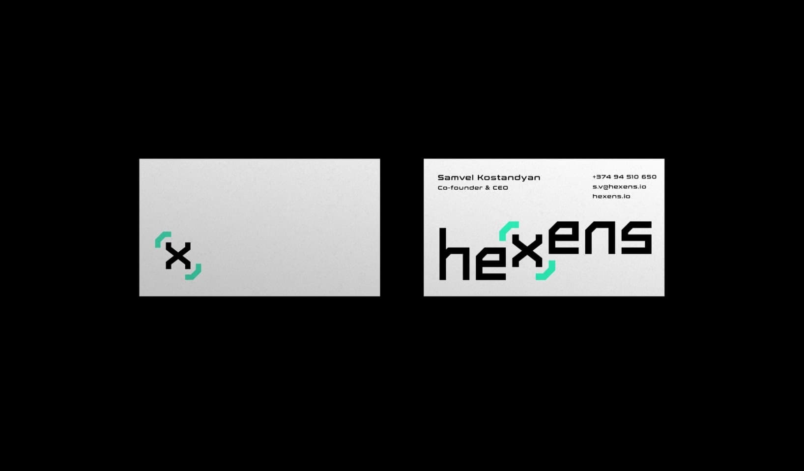Concept Portfolio hexens branding business card 2sides