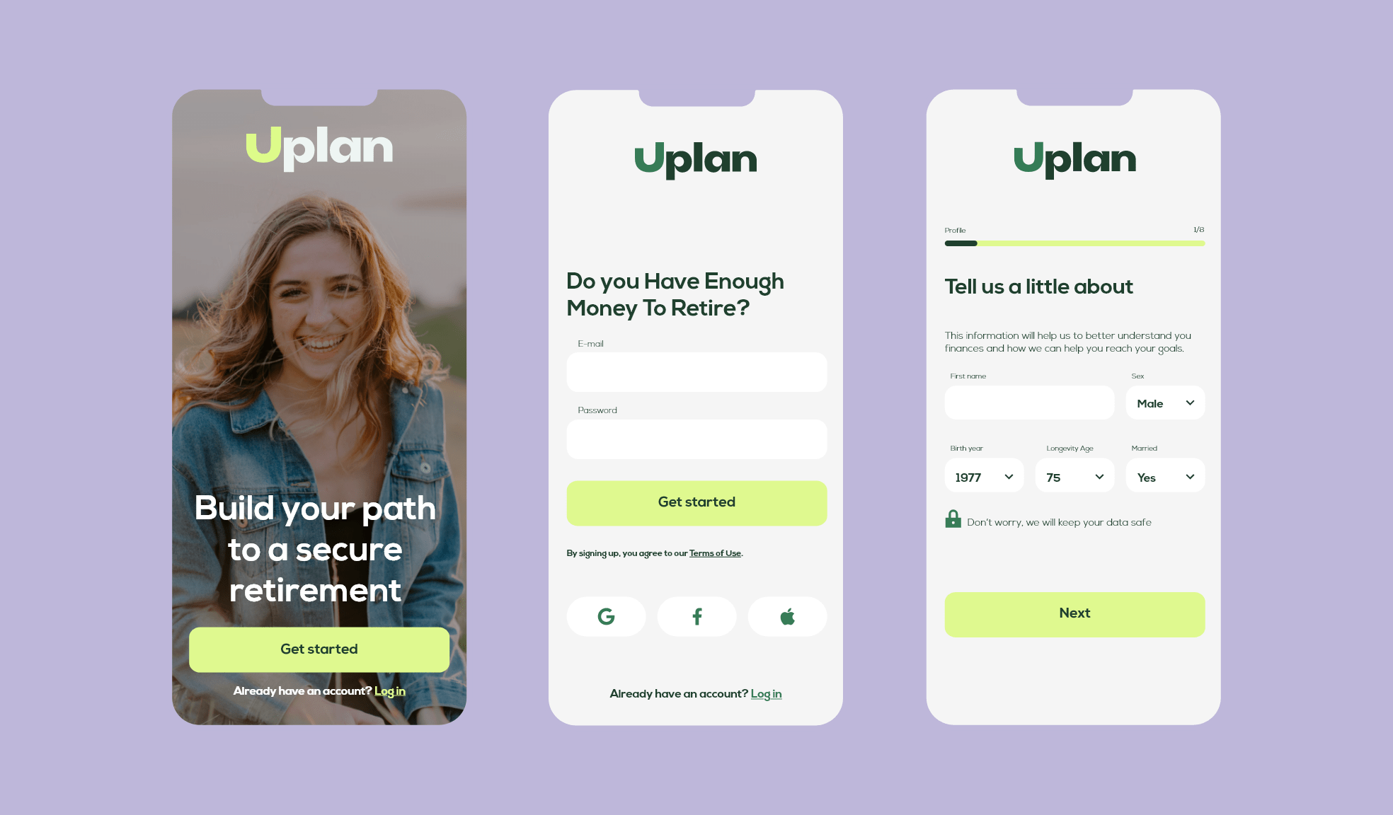 Concept portolio Uplan app screen -min