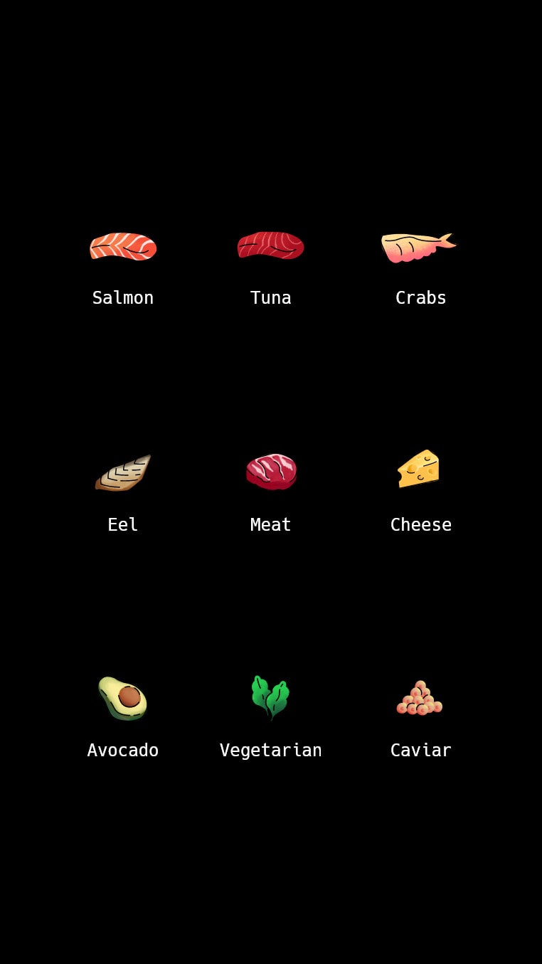 Concept portfolio Murakami icons