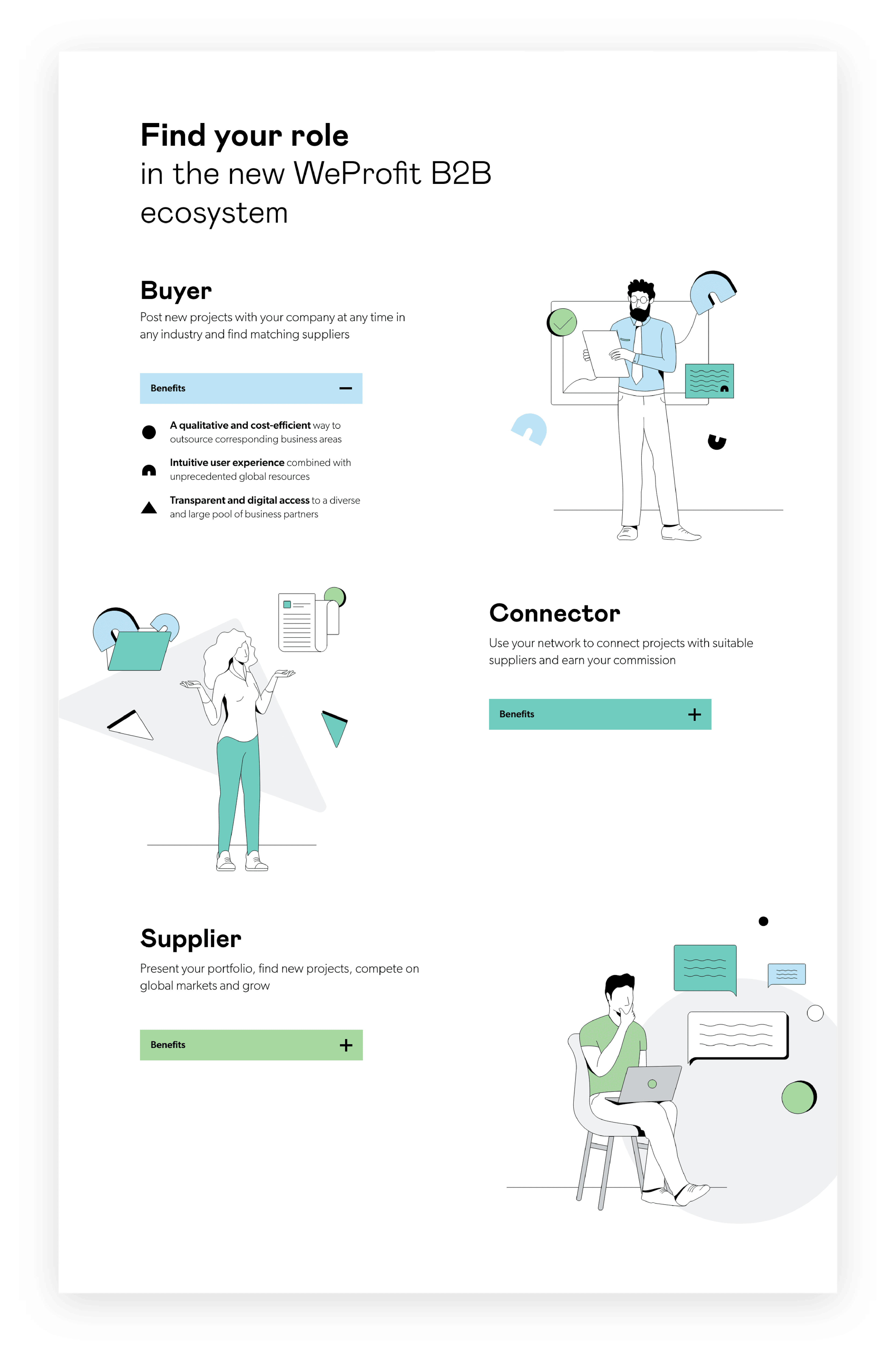 Concept Portfolio WeProfit Homepage Long